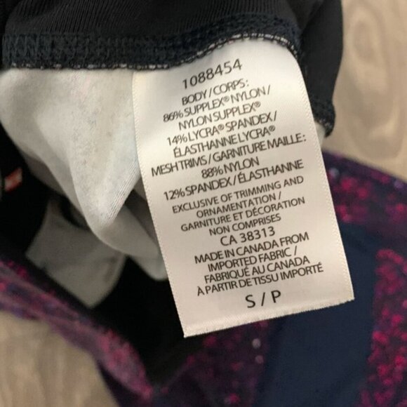 Tuff Athletics Women’s Capri Cropped Leggings Purple Activewear Speckled print S - Picture 10 of 12